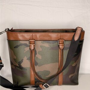 Coach Camouflage and Brown Tote Bag